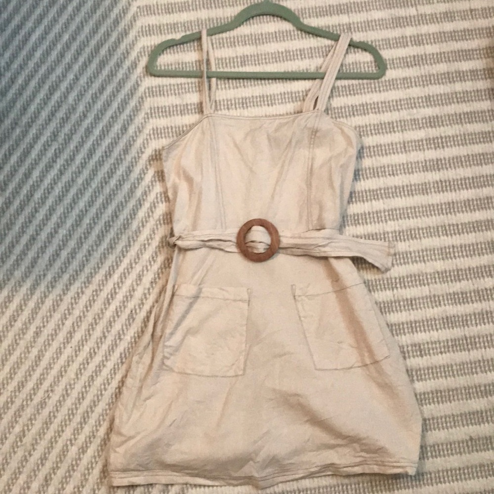 ASOS mini linen dress with belt - Sz 4